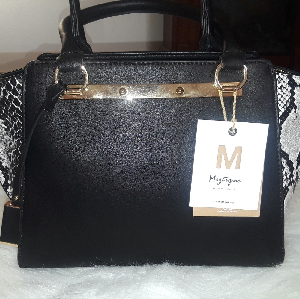 Authentic Miztique Snake Print  Faux leatherSatche
